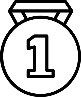 Kazanan Siyah ve Beyaz Logo Simgesi Markalaşma ve Tasarım için PNG Biçiminde