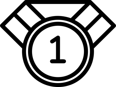 Kazanan Siyah ve Beyaz Logo Simgesi Markalaşma ve Tasarım için PNG Biçiminde