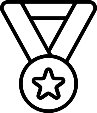 Kazanan Siyah ve Beyaz Logo Simgesi Markalaşma ve Tasarım için PNG Biçiminde