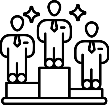 Kazanan Siyah ve Beyaz Logo Simgesi Markalaşma ve Tasarım için PNG Biçiminde