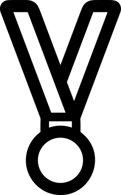 Kazanan Siyah ve Beyaz Logo Simgesi Markalaşma ve Tasarım için PNG Biçiminde