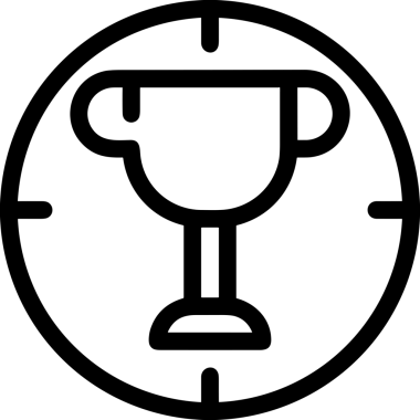 Kazanan Siyah ve Beyaz Logo Simgesi Markalaşma ve Tasarım için PNG Biçiminde