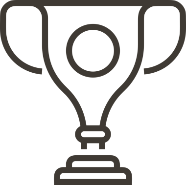 Kazanan Siyah ve Beyaz Logo Simgesi Markalaşma ve Tasarım için PNG Biçiminde