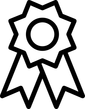 Kazanan Siyah ve Beyaz Logo Simgesi Markalaşma ve Tasarım için PNG Biçiminde