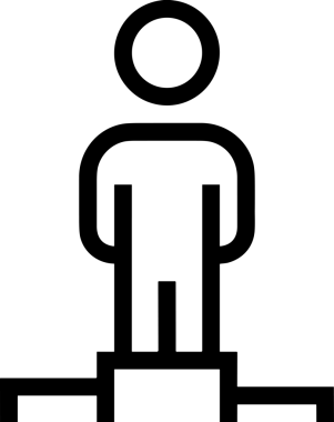 Kazanan Siyah ve Beyaz Logo Simgesi Markalaşma ve Tasarım için PNG Biçiminde