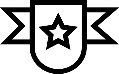 Kazanan Siyah ve Beyaz Logo Simgesi Markalaşma ve Tasarım için PNG Biçiminde