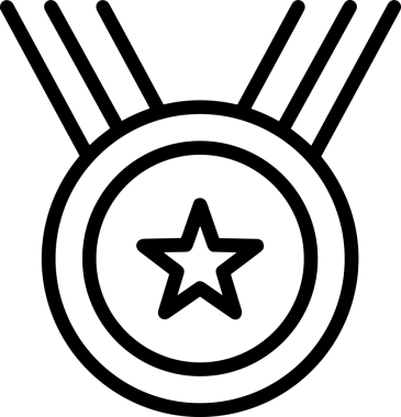 Kazanan Siyah ve Beyaz Logo Simgesi Markalaşma ve Tasarım için PNG Biçiminde