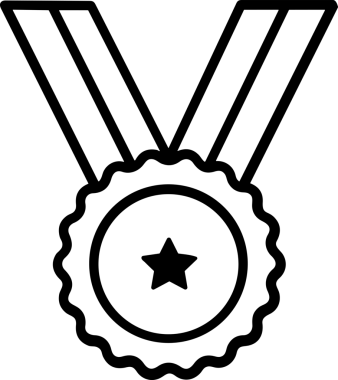 Kazanan Siyah ve Beyaz Logo Simgesi Markalaşma ve Tasarım için PNG Biçiminde