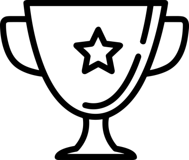 Kazanan Siyah ve Beyaz Logo Simgesi Markalaşma ve Tasarım için PNG Biçiminde