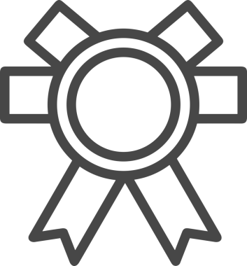 Kazanan Siyah ve Beyaz Logo Simgesi Markalaşma ve Tasarım için PNG Biçiminde