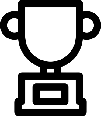 Kazanan Siyah ve Beyaz Logo Simgesi Markalaşma ve Tasarım için PNG Biçiminde