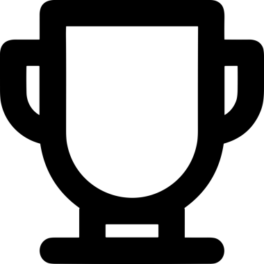 Kazanan Siyah ve Beyaz Logo Simgesi Markalaşma ve Tasarım için PNG Biçiminde