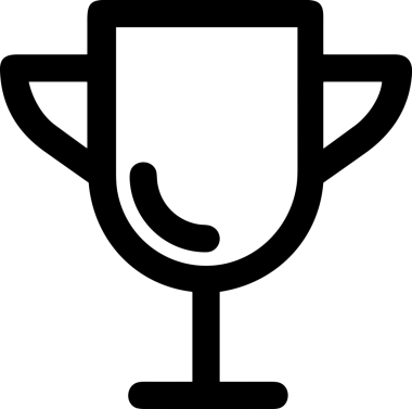 Kazanan Siyah ve Beyaz Logo Simgesi Markalaşma ve Tasarım için PNG Biçiminde