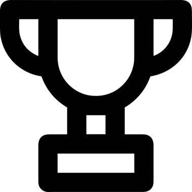 Kazanan Siyah ve Beyaz Logo Simgesi Markalaşma ve Tasarım için PNG Biçiminde