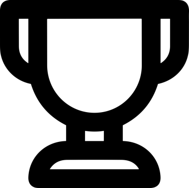 Kazanan Siyah ve Beyaz Logo Simgesi Markalaşma ve Tasarım için PNG Biçiminde
