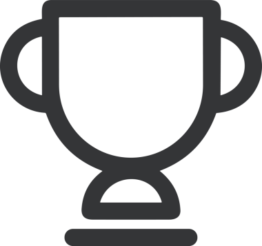 Kazanan Siyah ve Beyaz Logo Simgesi Markalaşma ve Tasarım için PNG Biçiminde