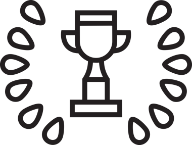 Kazanan Siyah ve Beyaz Logo Simgesi Markalaşma ve Tasarım için PNG Biçiminde