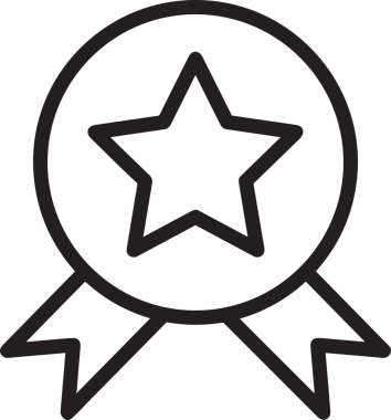 Kazanan Siyah ve Beyaz Logo Simgesi Markalaşma ve Tasarım için PNG Biçiminde