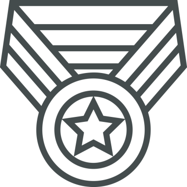 Kazanan Siyah ve Beyaz Logo Simgesi Markalaşma ve Tasarım için PNG Biçiminde