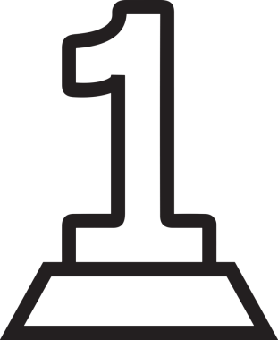 Kazanan Siyah ve Beyaz Logo Simgesi Markalaşma ve Tasarım için PNG Biçiminde