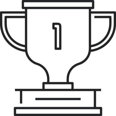 Kazanan Siyah ve Beyaz Logo Simgesi Markalaşma ve Tasarım için PNG Biçiminde