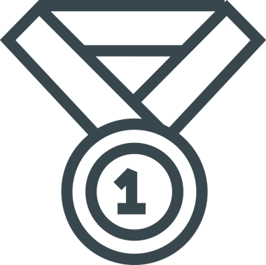 Kazanan Siyah ve Beyaz Logo Simgesi Markalaşma ve Tasarım için PNG Biçiminde