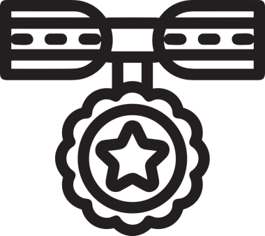 Kazanan Siyah ve Beyaz Logo Simgesi Markalaşma ve Tasarım için PNG Biçiminde