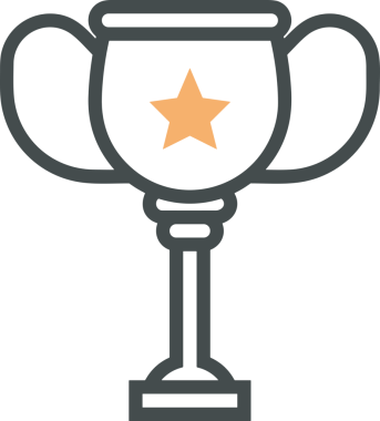 Kazanan Siyah ve Beyaz Logo Simgesi Markalaşma ve Tasarım için PNG Biçiminde