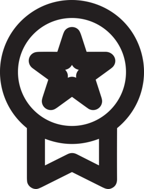 Kazanan Siyah ve Beyaz Logo Simgesi Markalaşma ve Tasarım için PNG Biçiminde