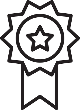 Kazanan Siyah ve Beyaz Logo Simgesi Markalaşma ve Tasarım için PNG Biçiminde