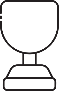 Kazanan Siyah ve Beyaz Logo Simgesi Markalaşma ve Tasarım için PNG Biçiminde