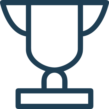 Kazanan Siyah ve Beyaz Logo Simgesi Markalaşma ve Tasarım için PNG Biçiminde