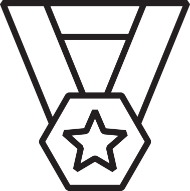 Kazanan Siyah ve Beyaz Logo Simgesi Markalaşma ve Tasarım için PNG Biçiminde