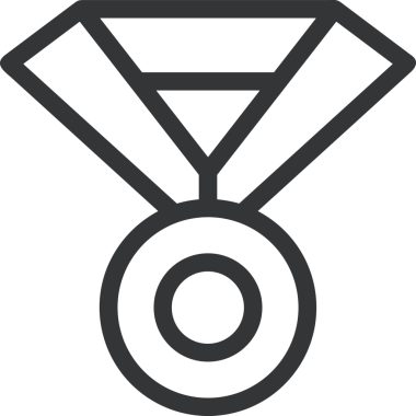 Kazanan Siyah ve Beyaz Logo Simgesi Markalaşma ve Tasarım için PNG Biçiminde