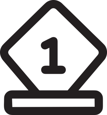 Kazanan Siyah ve Beyaz Logo Simgesi Markalaşma ve Tasarım için PNG Biçiminde