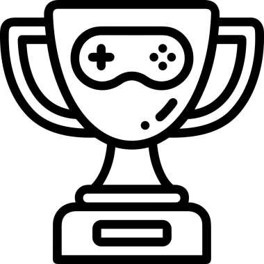 Kazanan Siyah ve Beyaz Logo Simgesi Markalaşma ve Tasarım için PNG Biçiminde