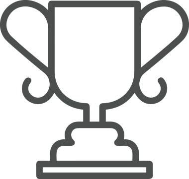 Kazanan Siyah ve Beyaz Logo Simgesi Markalaşma ve Tasarım için PNG Biçiminde