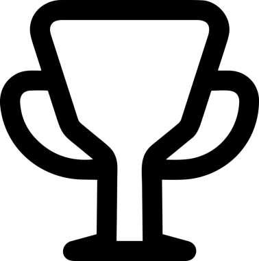 Kazanan Siyah ve Beyaz Logo Simgesi Markalaşma ve Tasarım için PNG Biçiminde