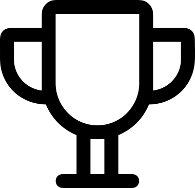 Kazanan Siyah ve Beyaz Logo Simgesi Markalaşma ve Tasarım için PNG Biçiminde