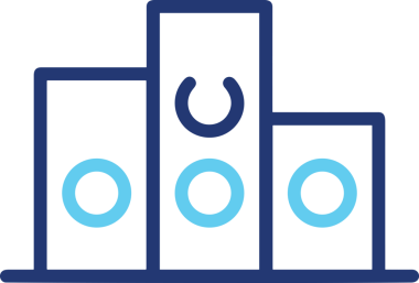 Kazanan Siyah ve Beyaz Logo Simgesi Markalaşma ve Tasarım için PNG Biçiminde