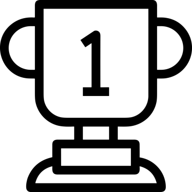 Kazanan Siyah ve Beyaz Logo Simgesi Markalaşma ve Tasarım için PNG Biçiminde