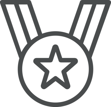 Kazanan Siyah ve Beyaz Logo Simgesi Markalaşma ve Tasarım için PNG Biçiminde