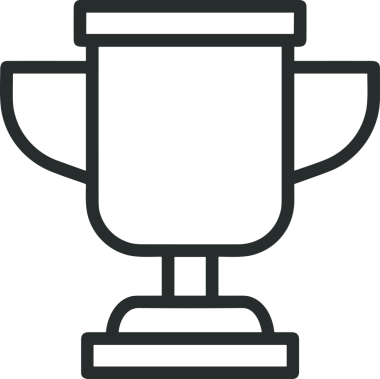 Kazanan Siyah ve Beyaz Logo Simgesi Markalaşma ve Tasarım için PNG Biçiminde