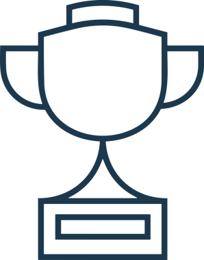 Kazanan Siyah ve Beyaz Logo Simgesi Markalaşma ve Tasarım için PNG Biçiminde