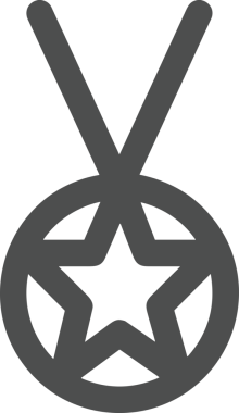 Kazanan Siyah ve Beyaz Logo Simgesi Markalaşma ve Tasarım için PNG Biçiminde