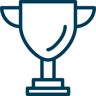 Kazanan Siyah ve Beyaz Logo Simgesi Markalaşma ve Tasarım için PNG Biçiminde