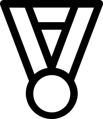 Kazanan Siyah ve Beyaz Logo Simgesi Markalaşma ve Tasarım için PNG Biçiminde