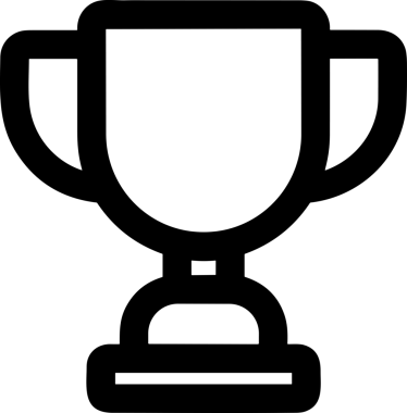 Kazanan Siyah ve Beyaz Logo Simgesi Markalaşma ve Tasarım için PNG Biçiminde