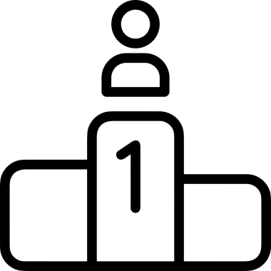 Kazanan Siyah ve Beyaz Logo Simgesi Markalaşma ve Tasarım için PNG Biçiminde