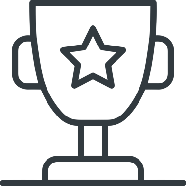 Kazanan Siyah ve Beyaz Logo Simgesi Markalaşma ve Tasarım için PNG Biçiminde